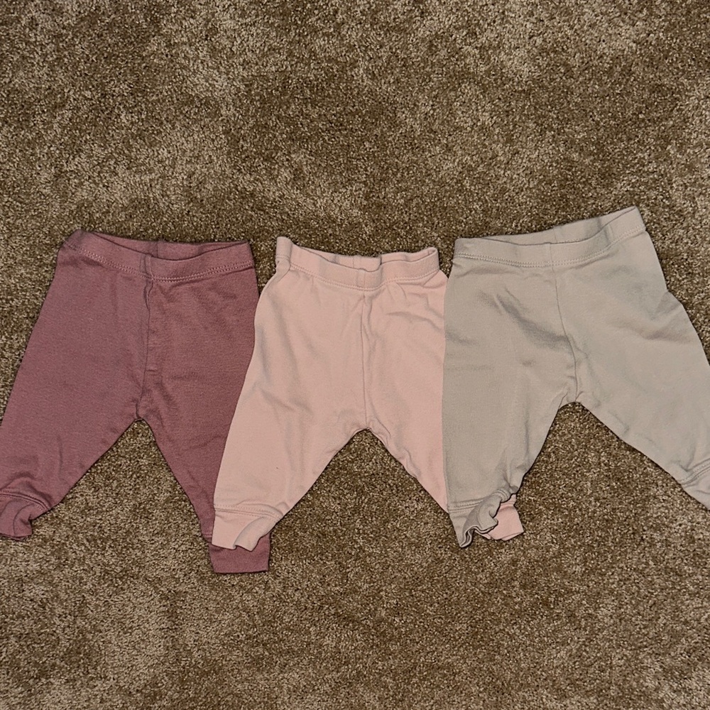 Cozy Kids Bottoms Set - Pink, Cream, and Gray